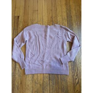 Garnet Hill Womens 100% Cashmere Sweater XS Pink